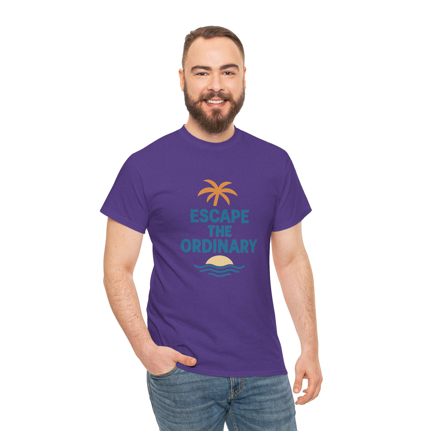 Escape the Ordinary T-Shirt – Tropical Palm Tree Shirt – Adventure Travel Unisex Tee – Summer Beach Shirt – Motivational Graphic Tee