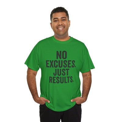 Motivational Unisex Heavy Cotton Tee - No Excuses Just Results, Fitness Shirt, Workout Apparel, Inspirational Top, Gift for Athletes, [...]