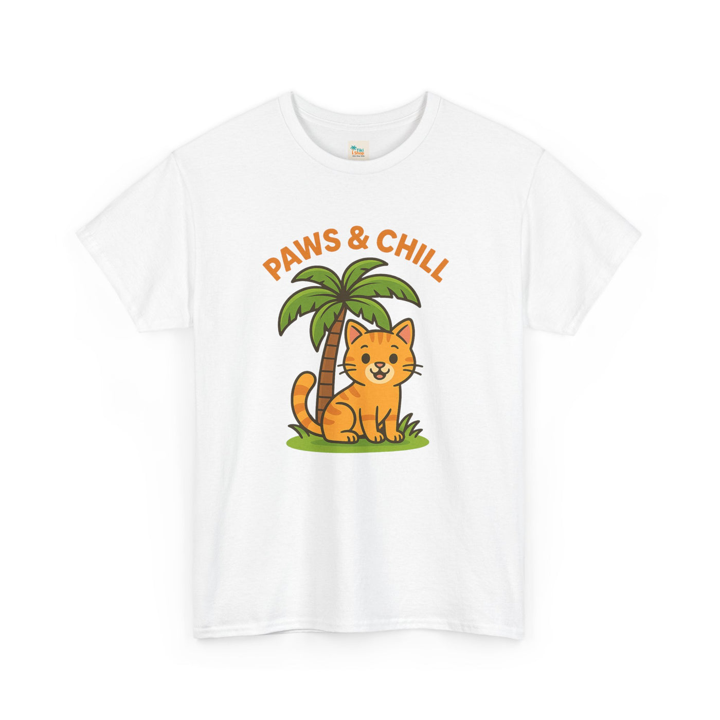 Paws & Chill Funny Cat T-Shirt – Cute Unisex Cat Lover Tee