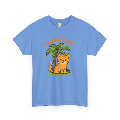 Paws & Chill Funny Cat T-Shirt – Cute Unisex Cat Lover Tee