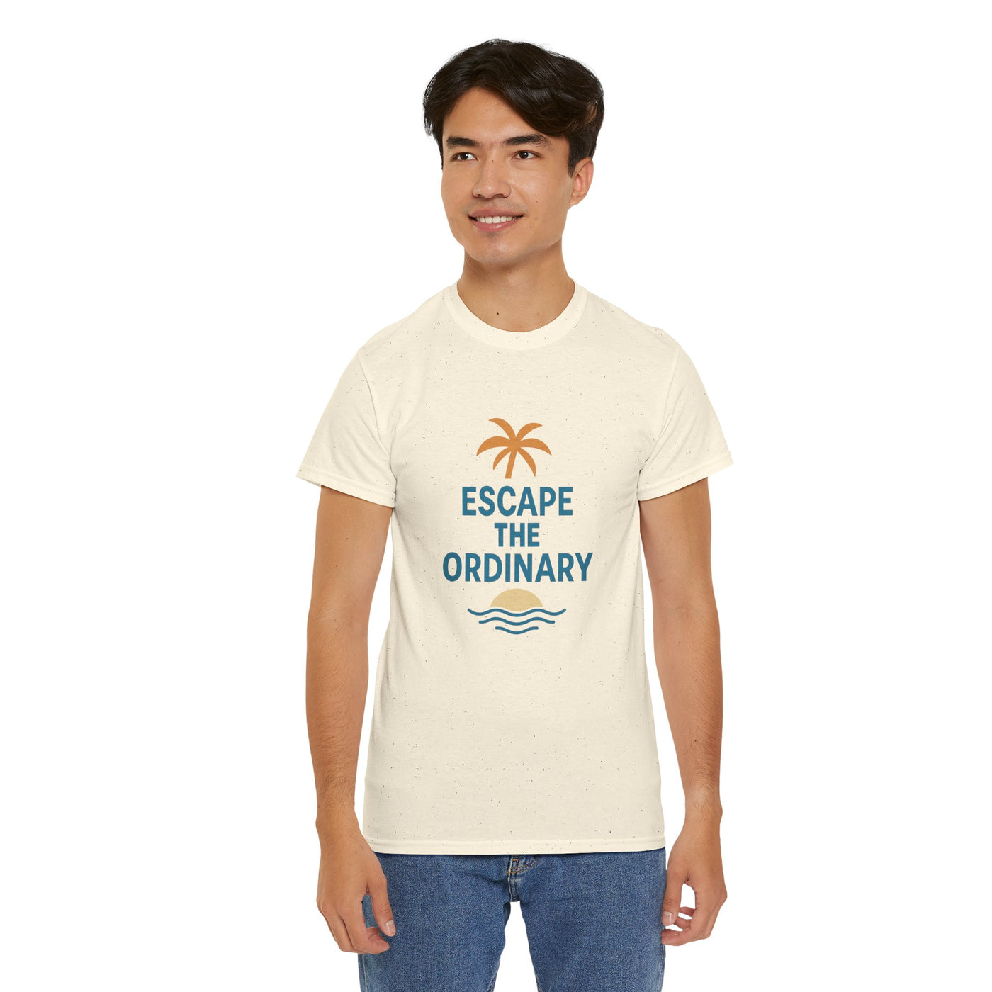 Escape the Ordinary T-Shirt – Tropical Palm Tree Shirt – Adventure Travel Unisex Tee – Summer Beach Shirt – Motivational Graphic Tee