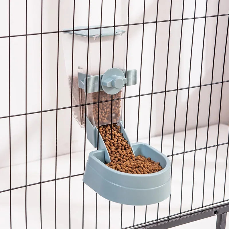 pet feeder with water bottle