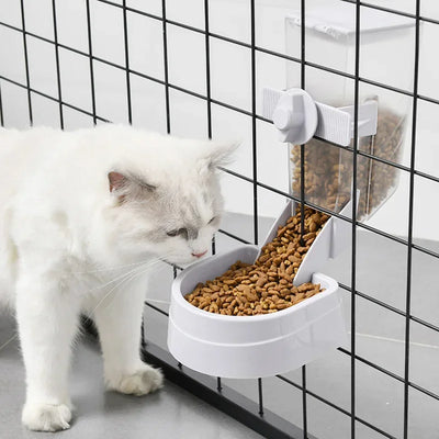 pet feeder with water bottle