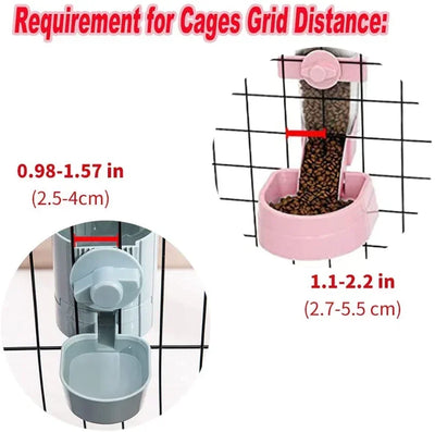 pet feeder with water bottle