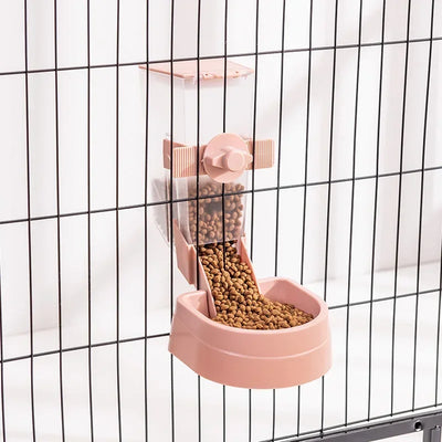 pet feeder with water bottle