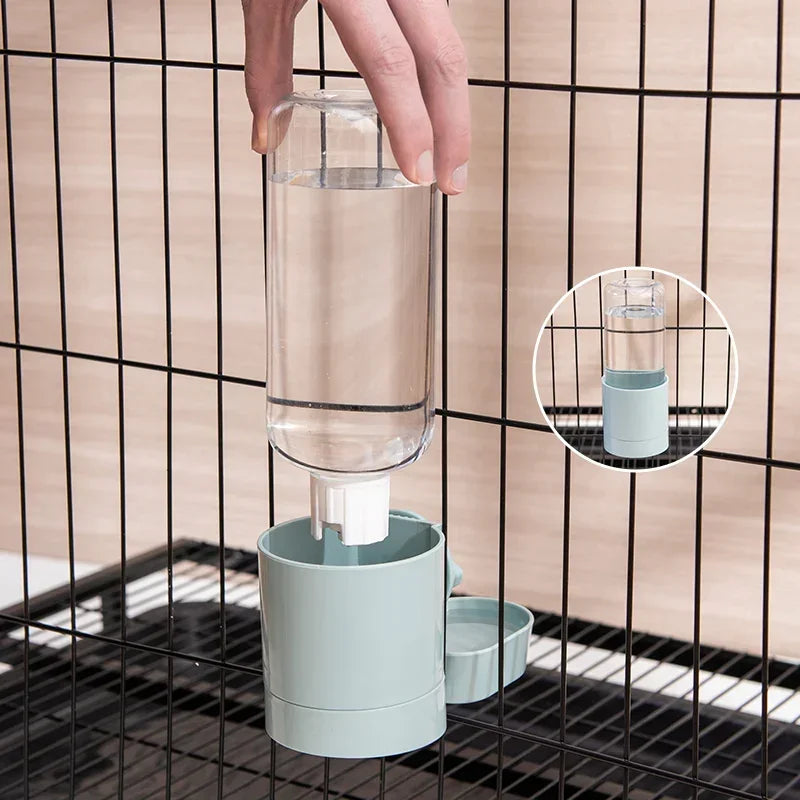 pet feeder with water bottle