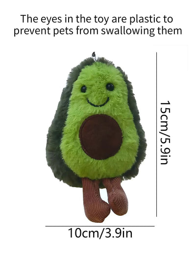 plush avocado pet toy
