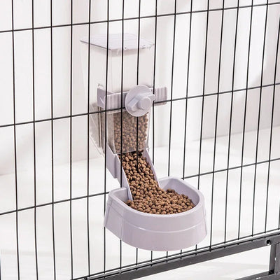 pet feeder with water bottle