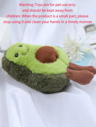 plush avocado pet toy